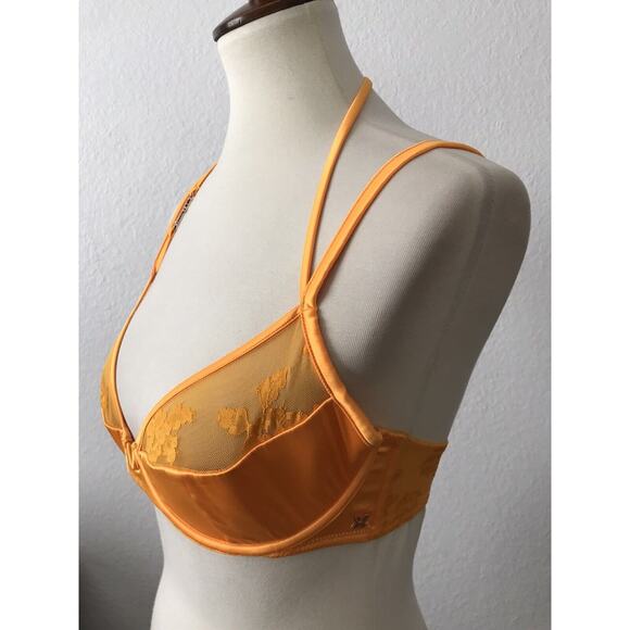 Savage X Fenty Lingerie Strap Up Lace Underwire Plunge Bra FLAW - Picture 4 of 12